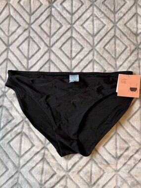 NWT Black Bikini Bottoms Size Large | Classic Swimwear Essential